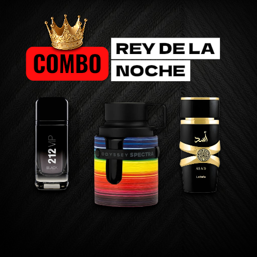 Combo Rey de la Noche - 212 VIP Black, Odyssey Spectra, Asad